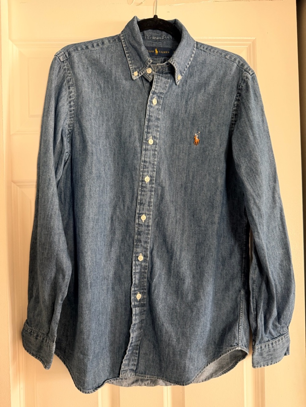 Ralph Lauren Men's Denim Button-Down Shirt, size small